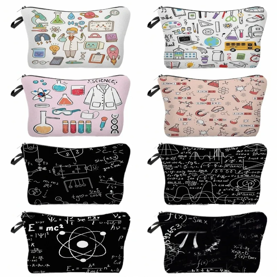 Statiery Storage påsar W Bag Student Pencil Pouch Children's New Year Gifts School Portable Mini Natural Science Printed Z3la#