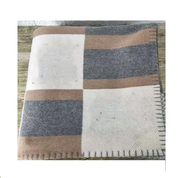 TOP QUAILTY WOOL Cashmere Gray H Blanket and Cushion Thick Home Sofa Good Quailty 130&170cm 50&50cm TOP Selling Big Size Wool lot colors Blankets
