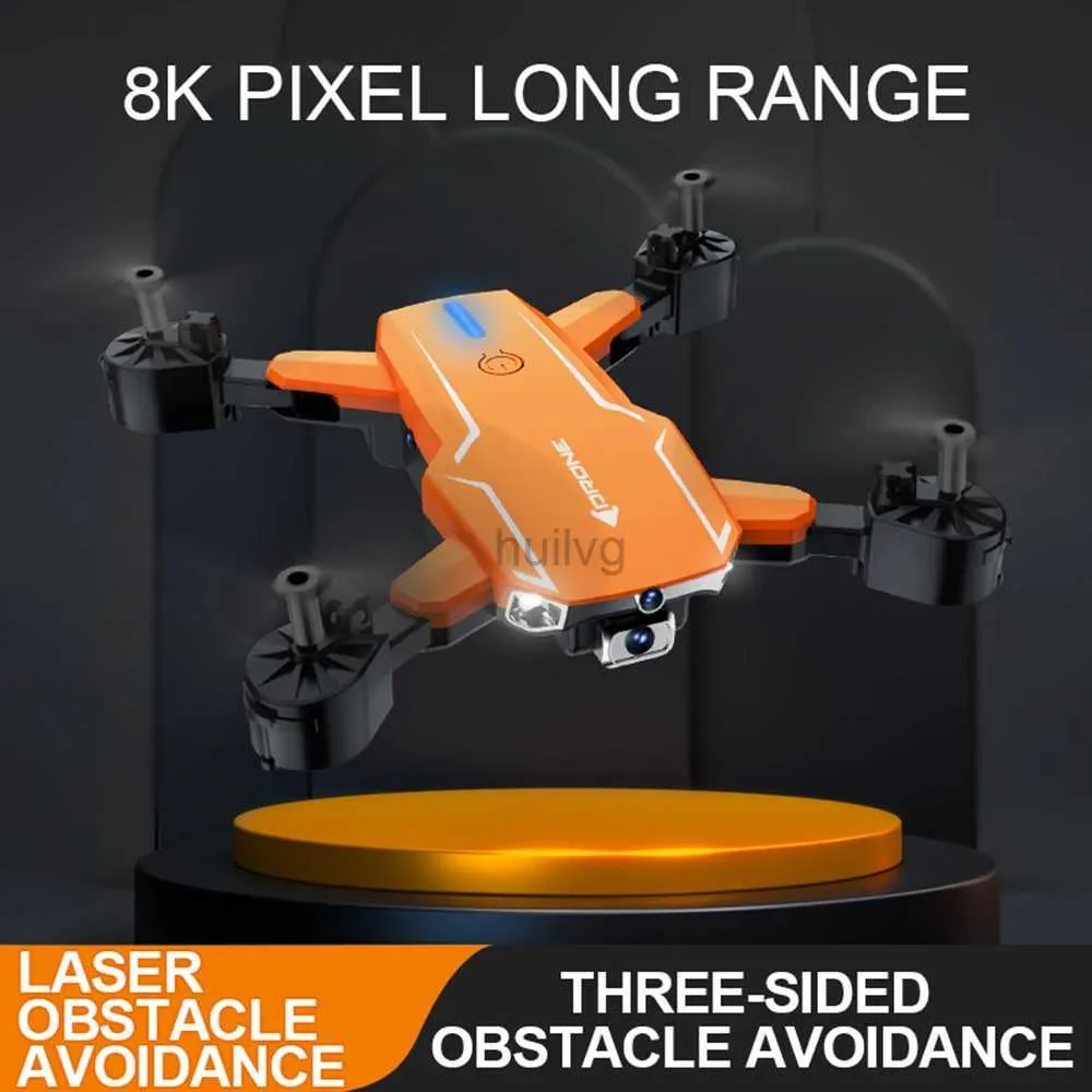 Drönare 8K HD Drönsväsen Daul Camera Optical Flow Positioning Aerial Flying Toys Hinder Undvikande Quadcopter Remote Control Toys 24416