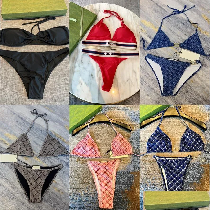 Zwemkleding bikini -ontwerper voor vrouwen zwemwater sport y pakken een stuk bikini -drop levering buitenshuis otydy