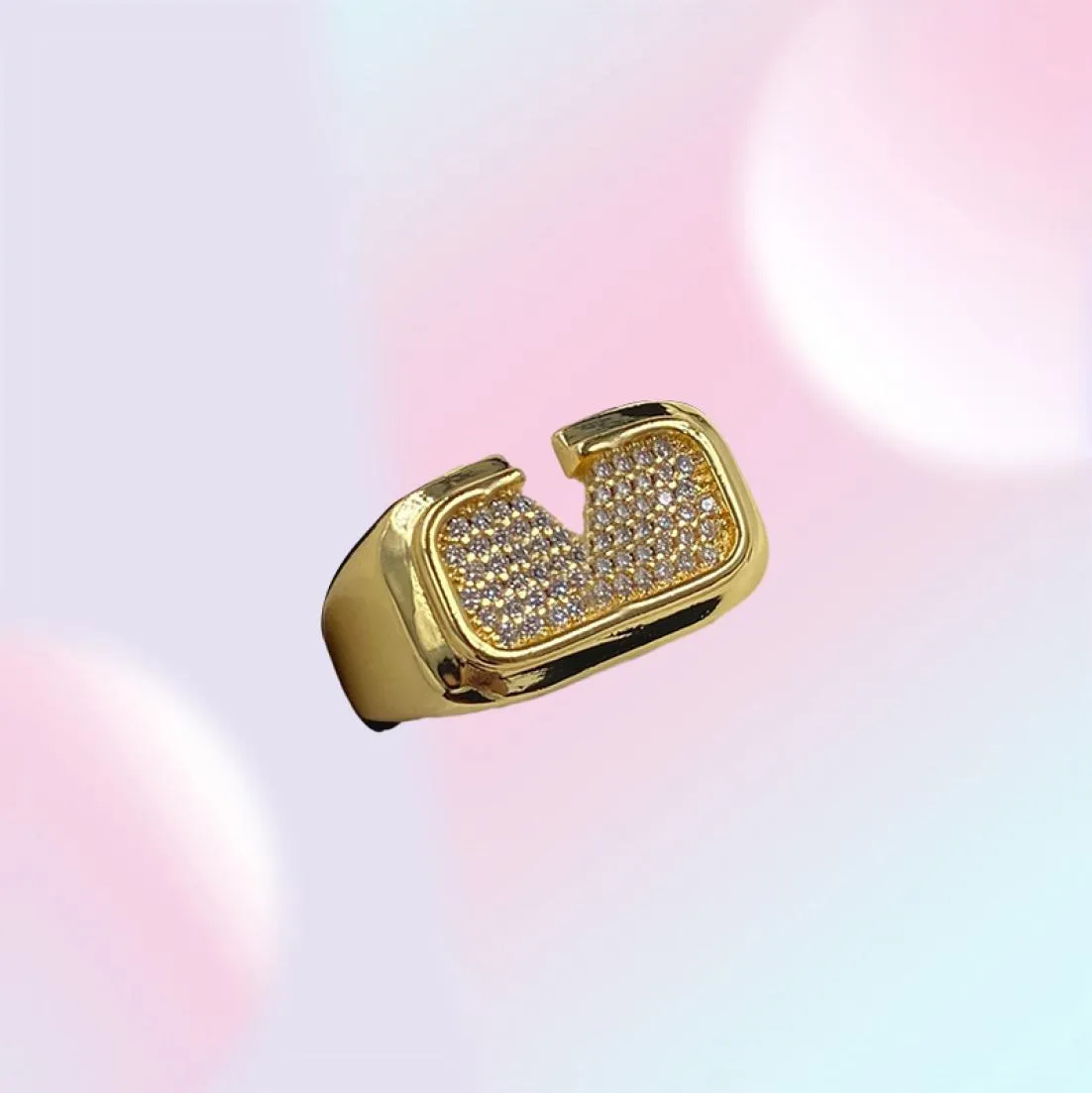 Винтажные буквальные кольца кольца широкий стальной уплотнение платиновое кольцо мужчины женщины из розового золота кольца Valentine039S День День с Box9333783