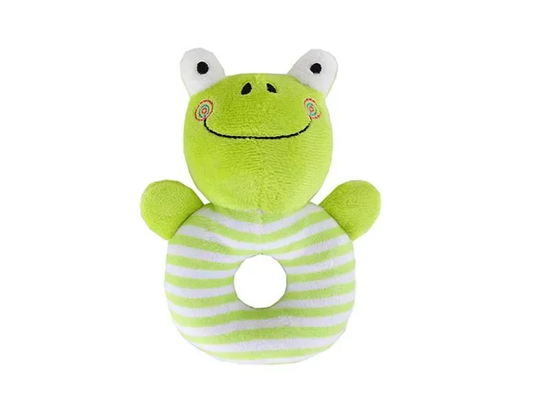 Baby Rattle Toys Cute Soft Stuffed Cartoon Animal Handle Plush Doll Music Rattle Toy Newborn Handbells