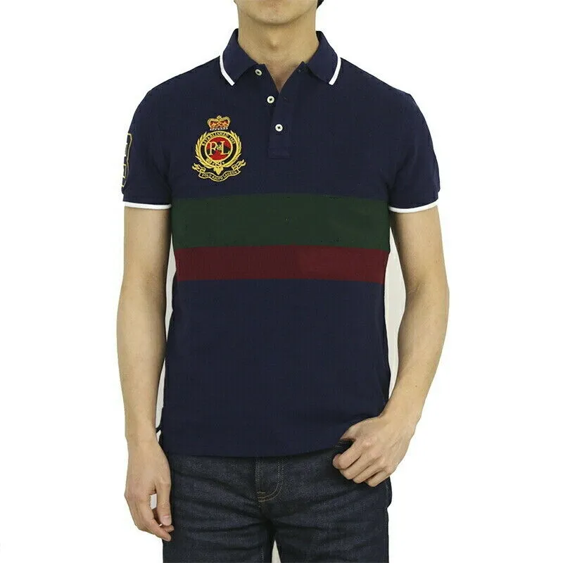 Polos a maniche corte, designer maschio a maniche corte, maglietta maschile ricamata con collezione americana a urbano di cotone puro al 100%, 2024 Nuova moda casual di fascia alta S-6XL