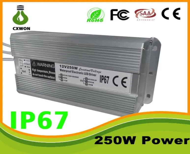 Наружный IP7 трансформатор питания 110240V AC DC 12V 5A 10A 20A Светодиодный световой ламп Adapter 4515120