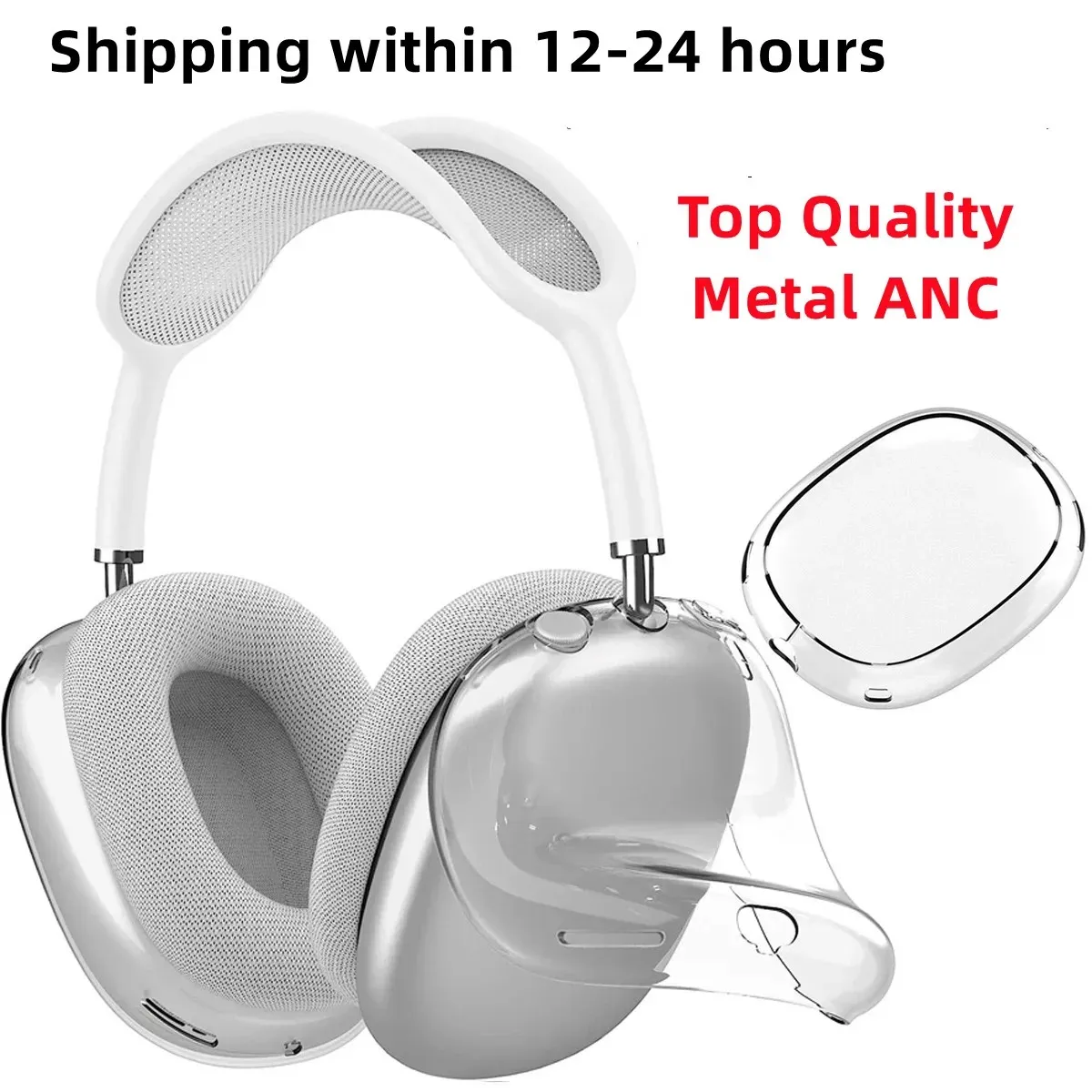 For Metal Material AirPods Max Airpods pro Maxs original quality with ANC headphone Accessories Waterproof Protective case Protective Headphone Travel Case