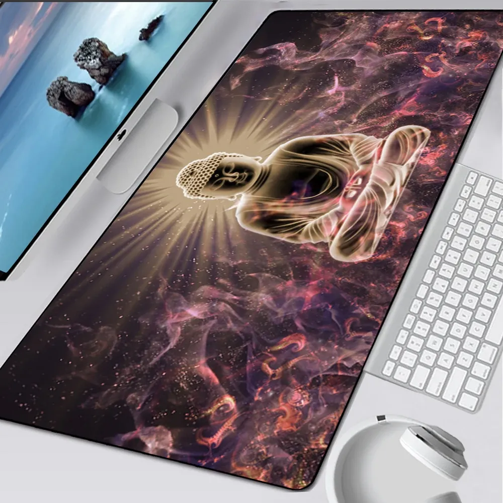 Pads Gautama Buddha Budha Большой игровая мышь Pad Computer Mouseepad Gamer Mouse Mate Mat Laptop Mausepad Mouse Carpet Chepater Mate Desk Desk Pad