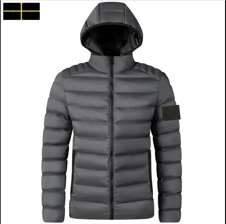 stone jacket island high quality Designer Men's Down Jackets Winter Stylist Coat Leaf Print Parka Winter Men's Women's Warm Feather Fashion Coat Down Size A32