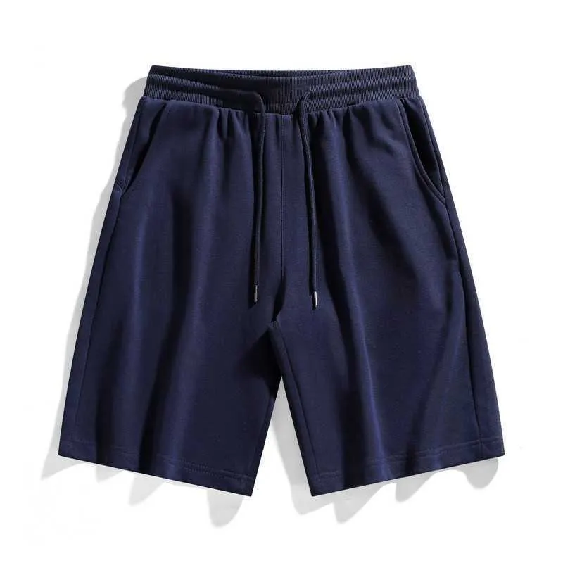 100% Pure Cotton Sports Pants Shorts Unisex Loose Casual Comfortable Running Solid Color Five Piece Mens