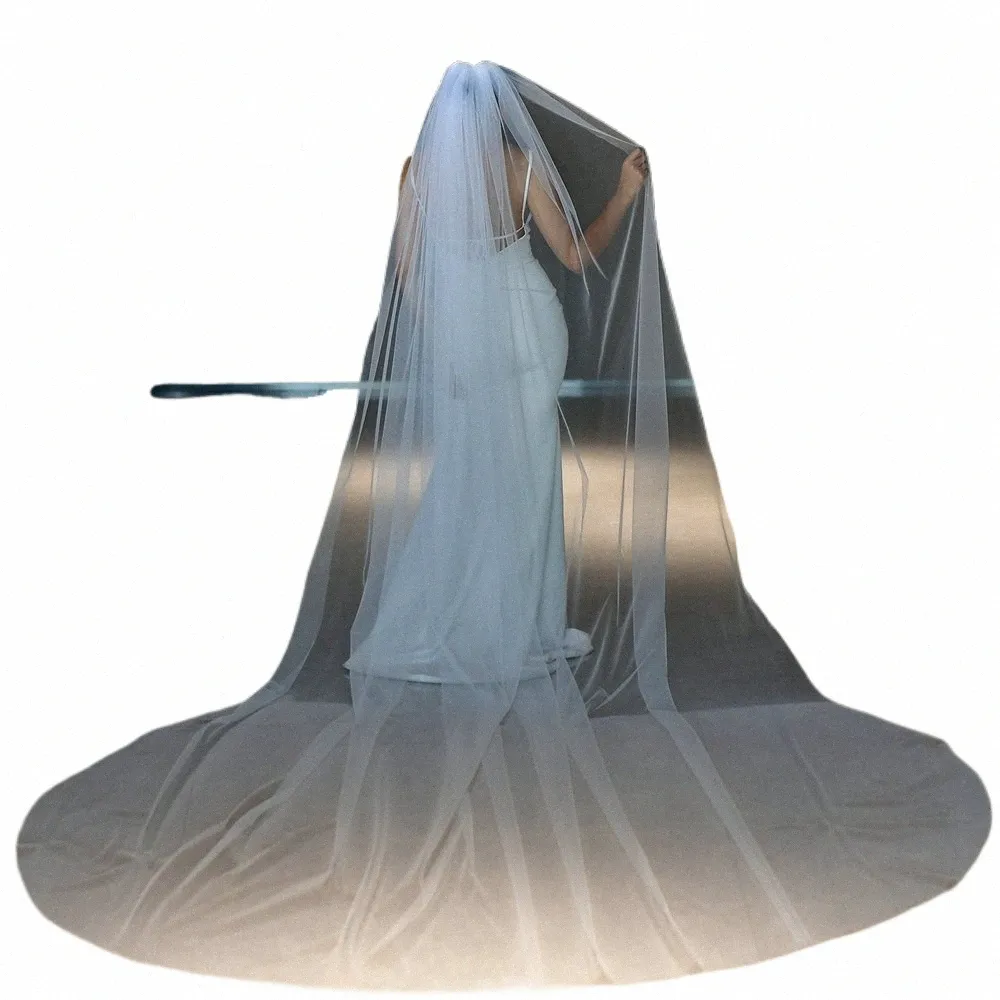 MMQ M92 3M Katedralbröllopslöja Extra bred LG Simple Bridal Veil White/Off-White1 Tier Golvlängd Bröllop Accores E8kt#