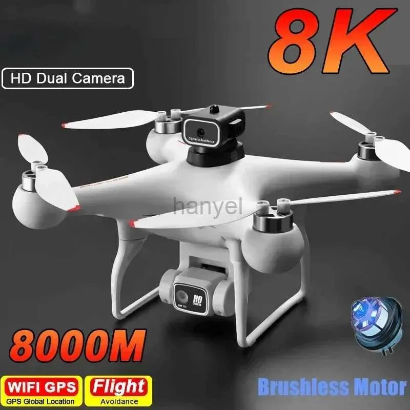 Drones For S116 Drone Obstacle Avoidance 8K BRushless Motor Aerial Photography Dual Camera Optical Flow Quadcopter 240416