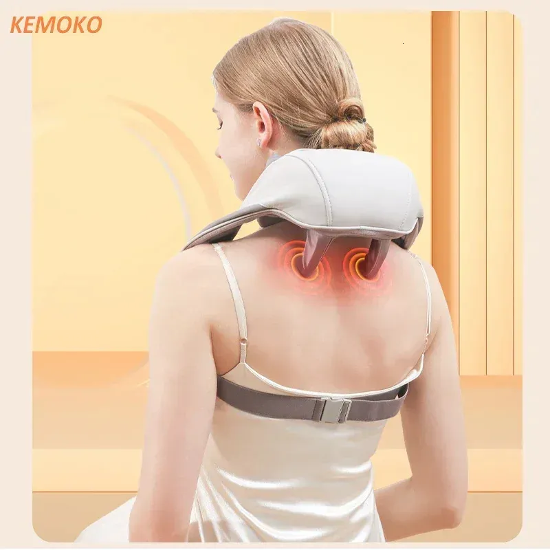 Masseur de cou et arrière Shiatsu 5D avec une chaleur apaisante sans fil électrique profonde pétrole de massage de massage