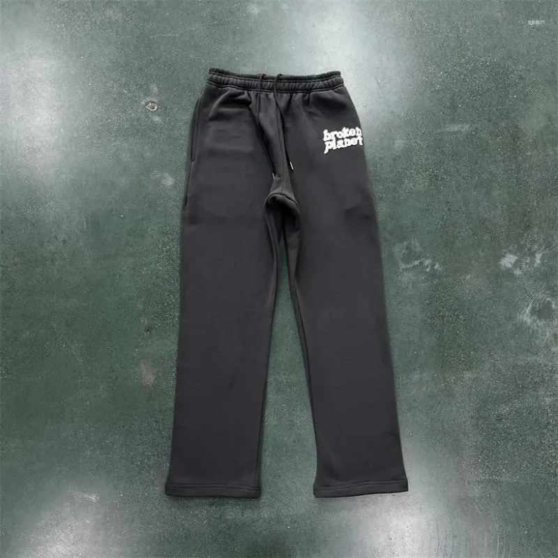 Pantalon pour hommes bpm brisé planète pantalon de survêtement de jambe droite en mousse de biscuit marque tendance à la mode de haute qualité hanche.