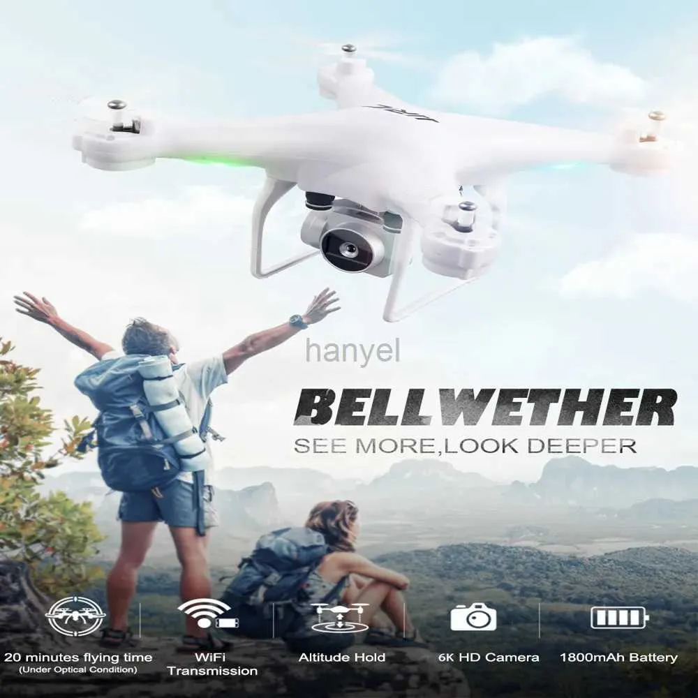 Drohnen 2,4G New JJRC H68 RC Drone WiFi Hochdefinitionsleialfotografie 6K 25 Minuten Ultra-Langer Ausdauer Vier-Achsen-Flugzeug 240416