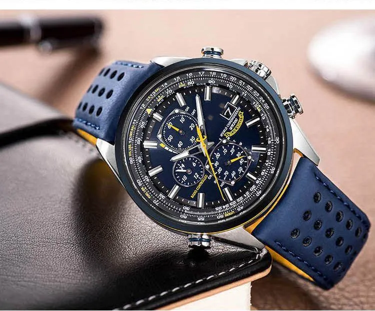 Watches Citizen Men es Luxury Trend Quartz Kalender Waterproof Multifunktion Fancy Round Rostfri Automatisk datum CZ012