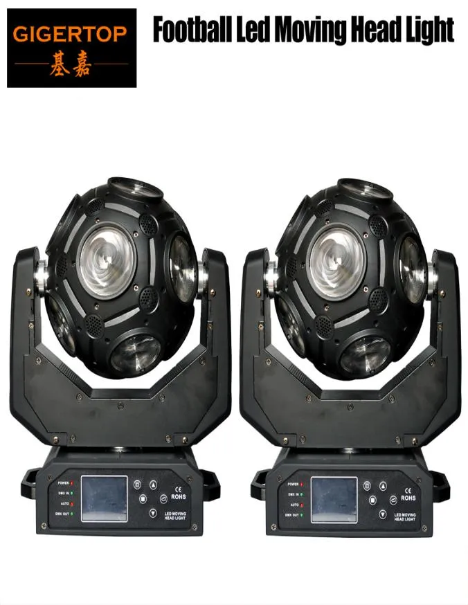 Nyaste 2xlot 12x20w RGBW 4in1 LED Football Moving Head Light Great Show Effect DJ Disco Nightclub Party7000878