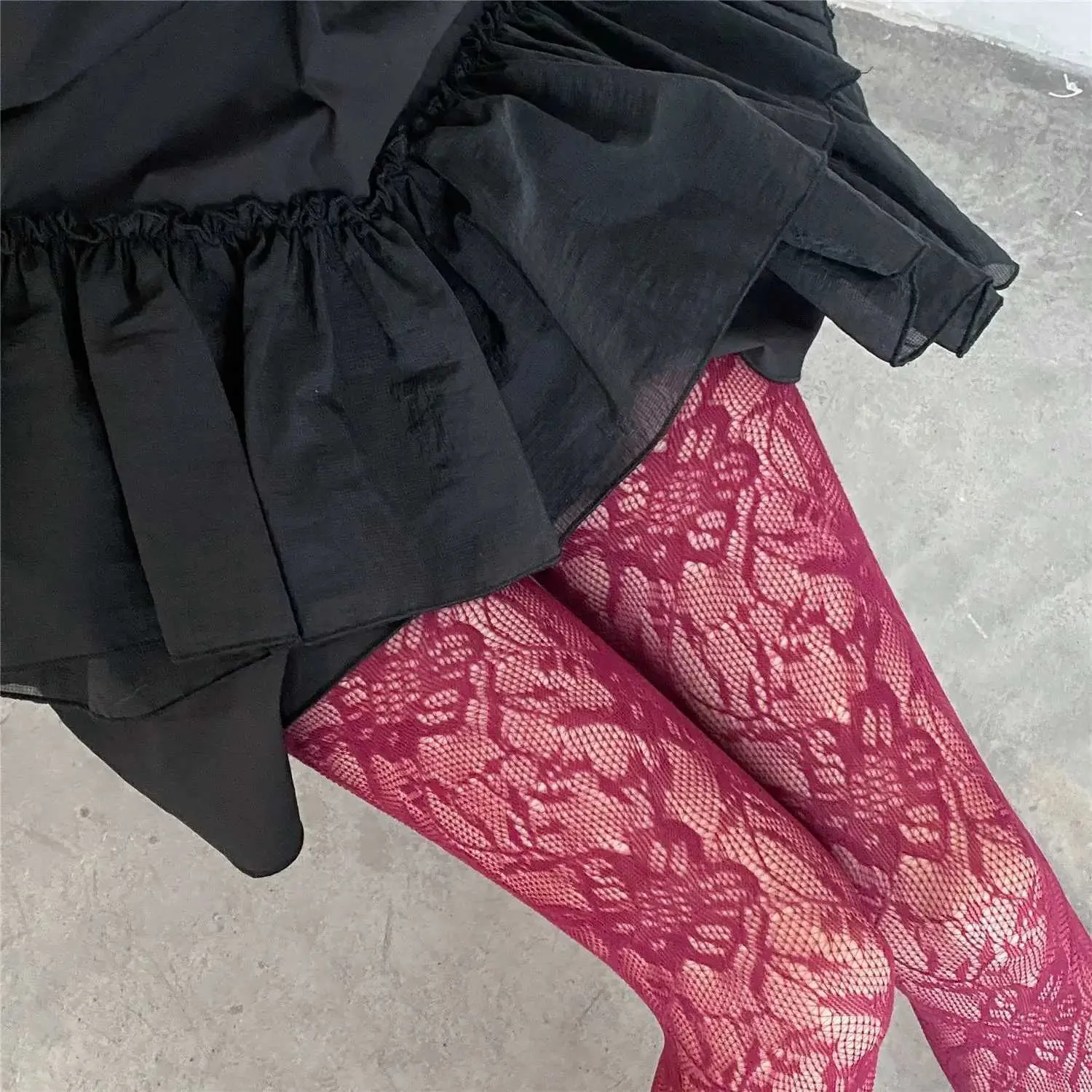 Meias sexy mulheres meia -calça sexy vermelho roxo hollow out malha fishnet coxa meias altas meias de lingerie lingerie meias de festa no corpo da noite