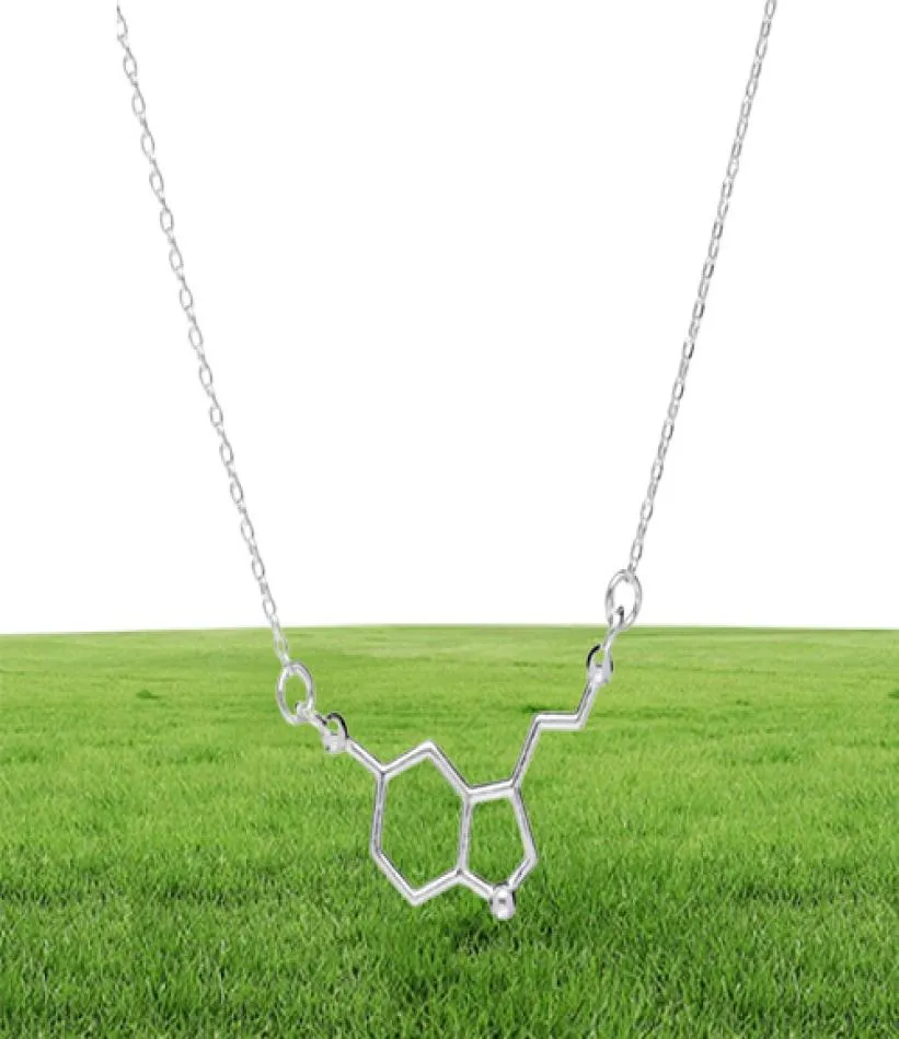 1 Structure moléculaire chimique Formule de pendentif 5HT Infirmière exquise géométrique Simple Lucky Woman Mother Men039S Family4608045