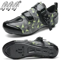 Shoes Road Cycling Shoes Men's SelfLocking MTB Sneakers Nonslip Mountain Bike Sports Shoes SPD Speed Riding Bicycle Shoes For Men