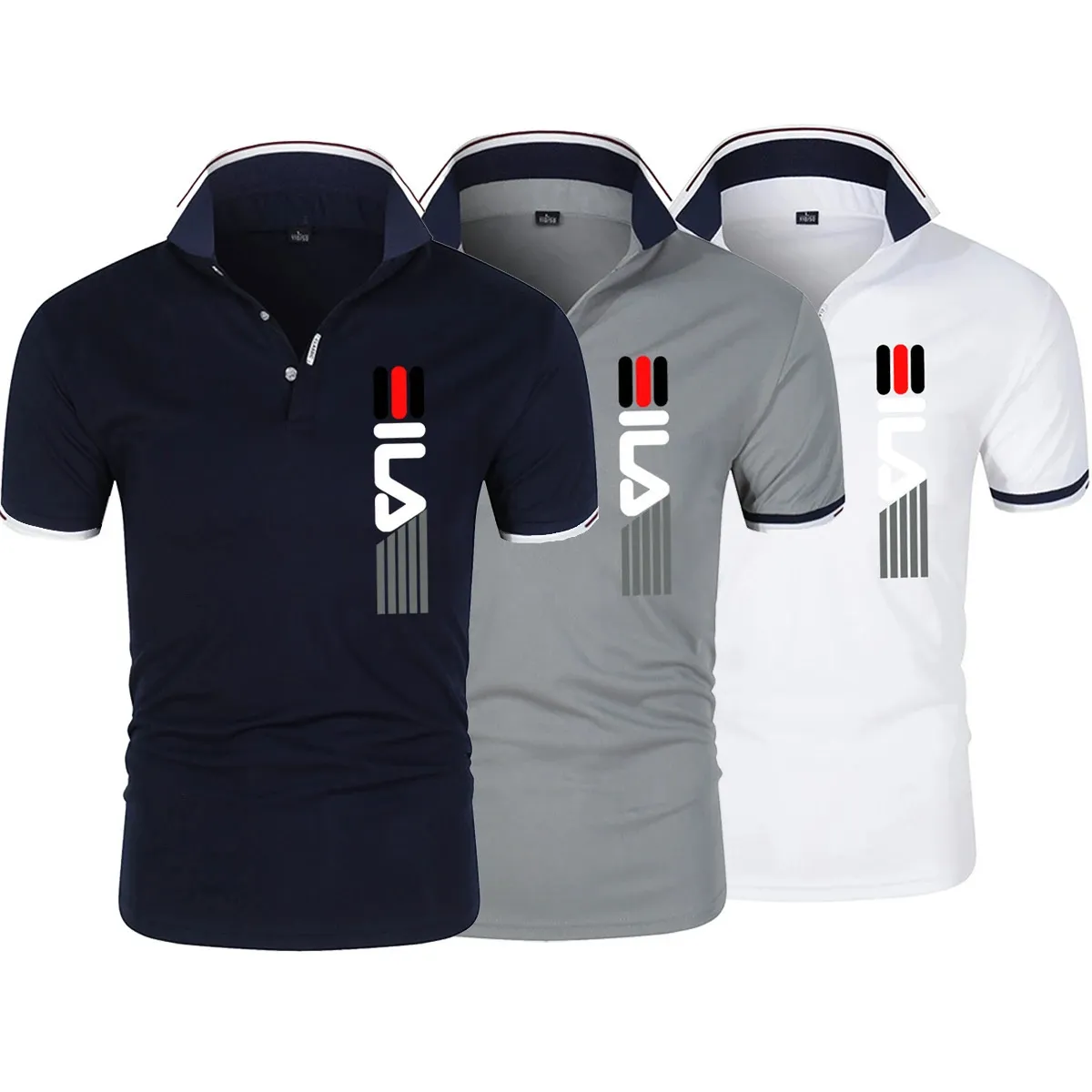 Summer Mens Lapel Anti-Pillin Polo Shirt broderad kortärmad avslappnad affärsmode Slim Fit Polo Shirt för män 240416