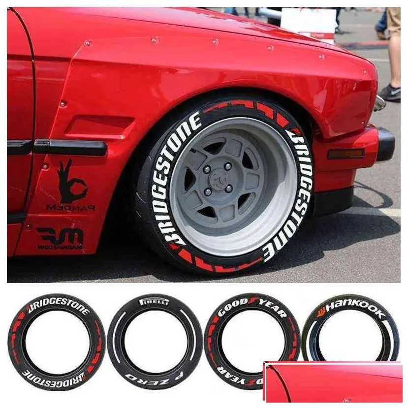 Car Stickers Tire Letter Sticker Permanent Lettering Decals Motorcycle ...