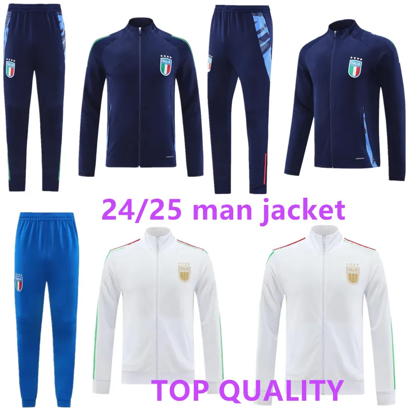 23 24 25 Italy Adult Tracksuit Long Zipper Jacket Jacket Super Suit Training Suit Succer 2024 2025 Germany Italia Argann