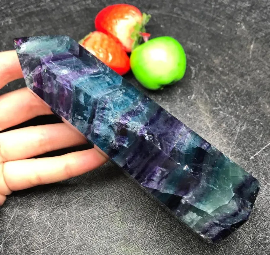 Natural Fluorite Mineral Rock Crystal Obelisk Wand till Heal03674759