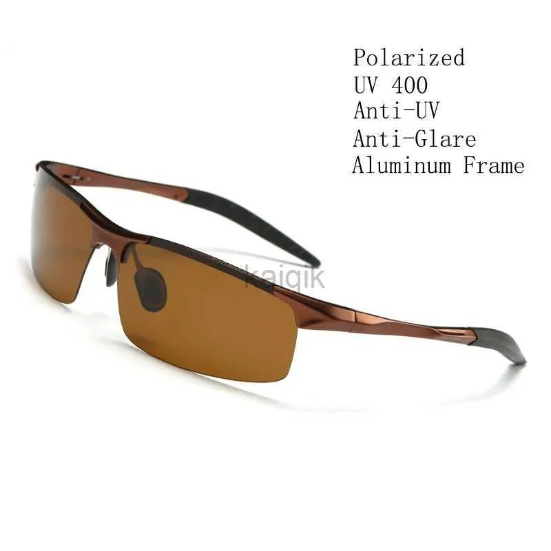 Lunettes de soleil Aoron Lunettes de soleil polarisées pour hommes Classic Sports Driving Sun Glasses UV400 Luxury Male Maly Frame Aluminium Lunettes de soleil 240416