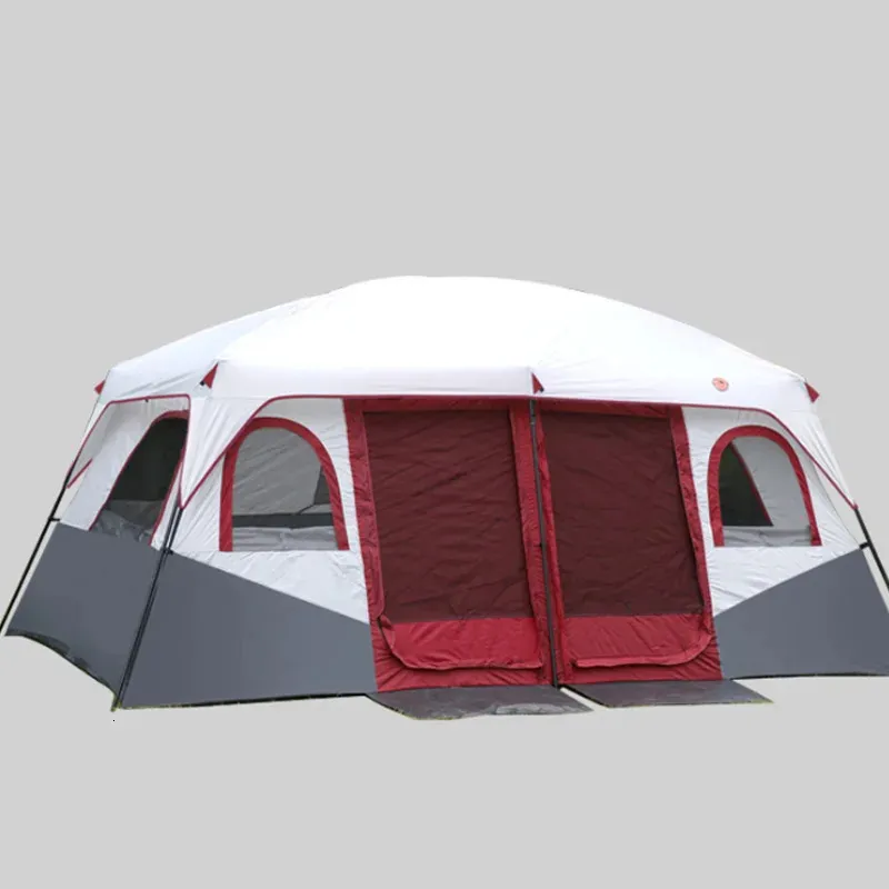 tente gonflables de campingTent outdoor two rooms one room double sun protection 812 people field camping large tent 240416