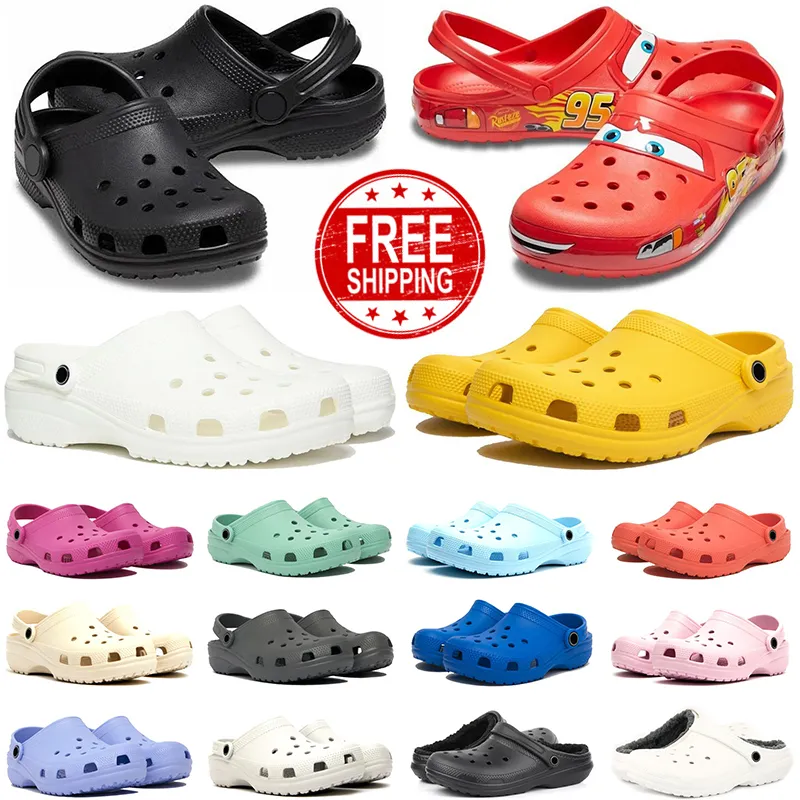 free shipping croc clog designer sandals men women kids slides slippers beach flat classic triple white black blue green red yellow outdoor waterproof shoes