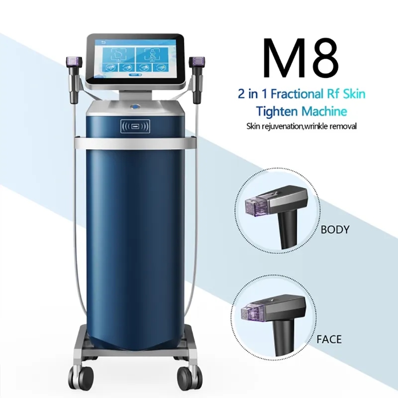 4 conseils fractionnaires Miconeedle RF Machine Face facial Face à soulèvement de beauté Radiofréquence micro-aire d'échantillonnage Machines de retrait 2 poignées