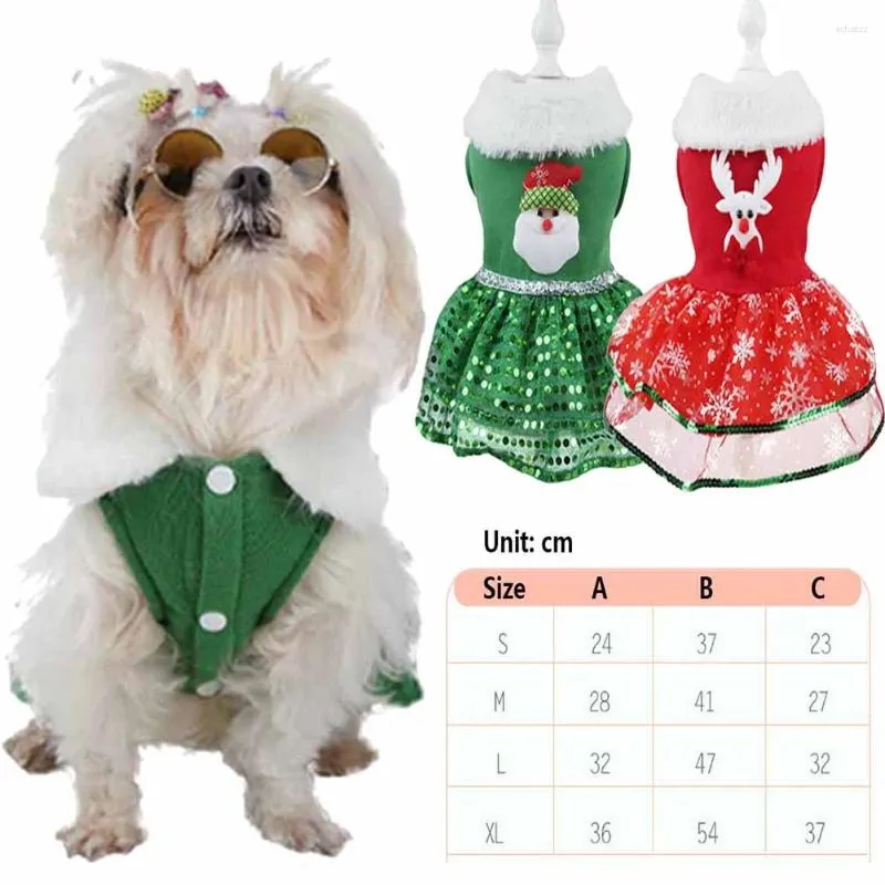 Vestido de natal vestido de pet -aparel de cachorro fantasia de rena confortável roupas fáceis de limpar vestidos de gato para férias