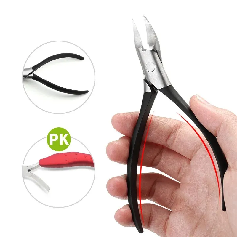 2024 nagelskärare nagelband Nippers Profesional Ingrown Toenail Scissors Dead Skin Borttagning Rostfritt stål Nagel Clipper Pedicure Tool Sure,