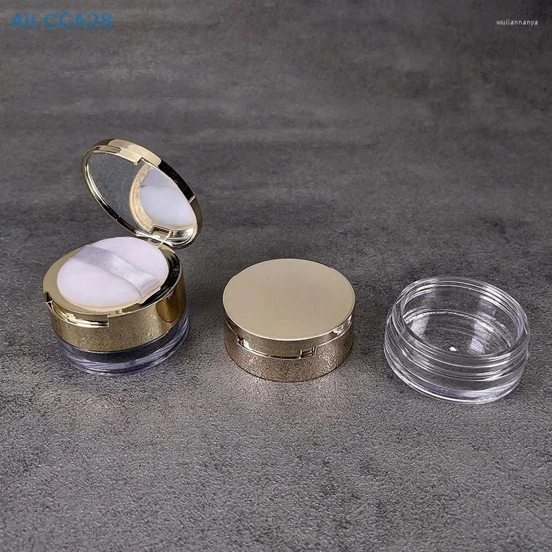 Storage Bottles 1Pcs 6g Portable Powder Box Empty Loose Container With Sieve Mirror Cosmetic Sifter Jar Travel Makeup