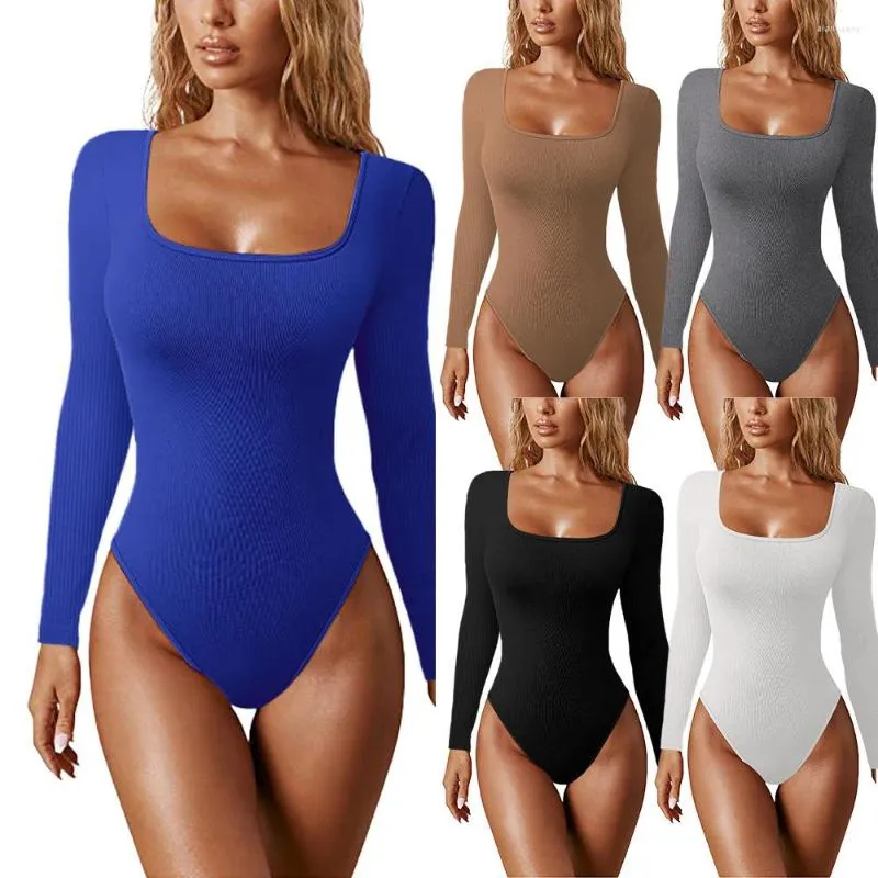 Kvinnors jumpsuits Amazon Casual Sunken Stripe Bottoming Skinny Top