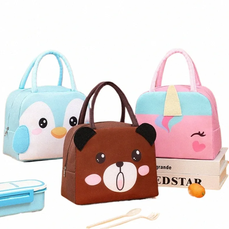 cute Carto Thermal Insulated Lunch Bag Women Kids Cooler Bag Portable Lunch Box Ice Pack Tote Food Picnic Bags For Work T1it#