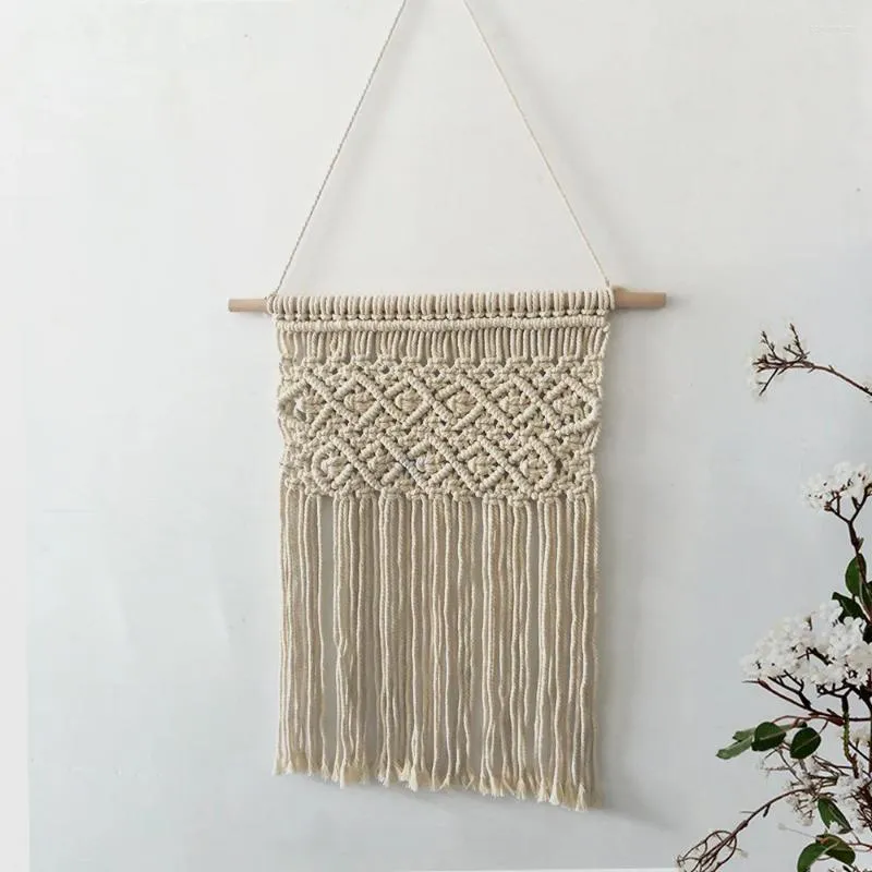 Tapisseries Arrivée macrame tapisserie coton corde de coton à la main nordique boho art suspendu pour le salon décor de la maison z021