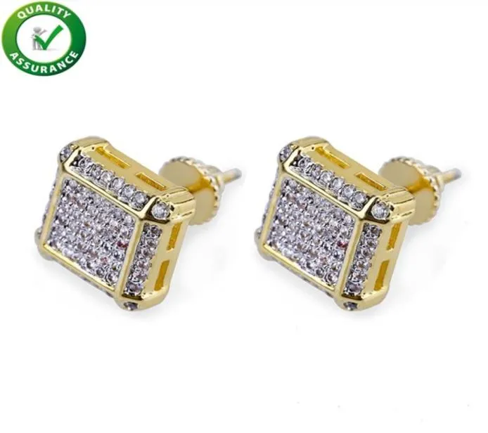 Boucles d'oreilles de créateur Stick Hip Hop Bijoux Homme Men de diamant Stud d'oreille Iced Out Bling CZ Style Charms Gold Rappement Femmes ACCESSOIRES DE LA MODE 4018869