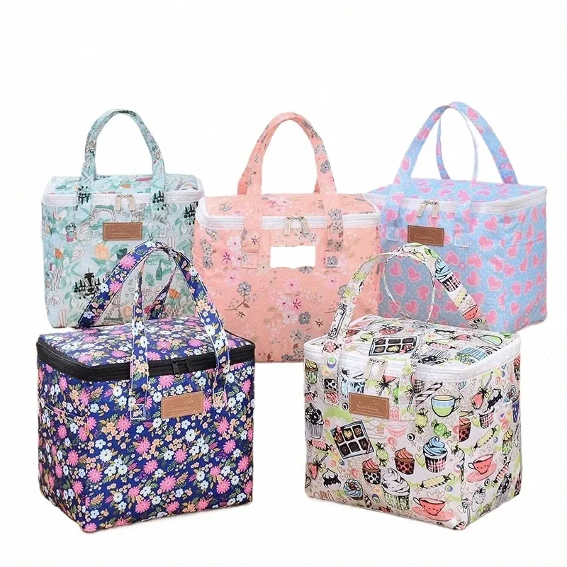 Sac à lunch isolé de grande capacité oxford tissu étanche Portable Picnic Bento Thermal refroidisseur Sacs de stockage de nourriture Consulter O4D7 #