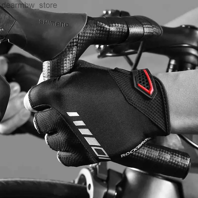 Guanti ciclistici guanti ciclistici addensati ad assorbimento di urti silicone primavera ed estate sport fitness guanti guanti a mezzo dito uomini l48