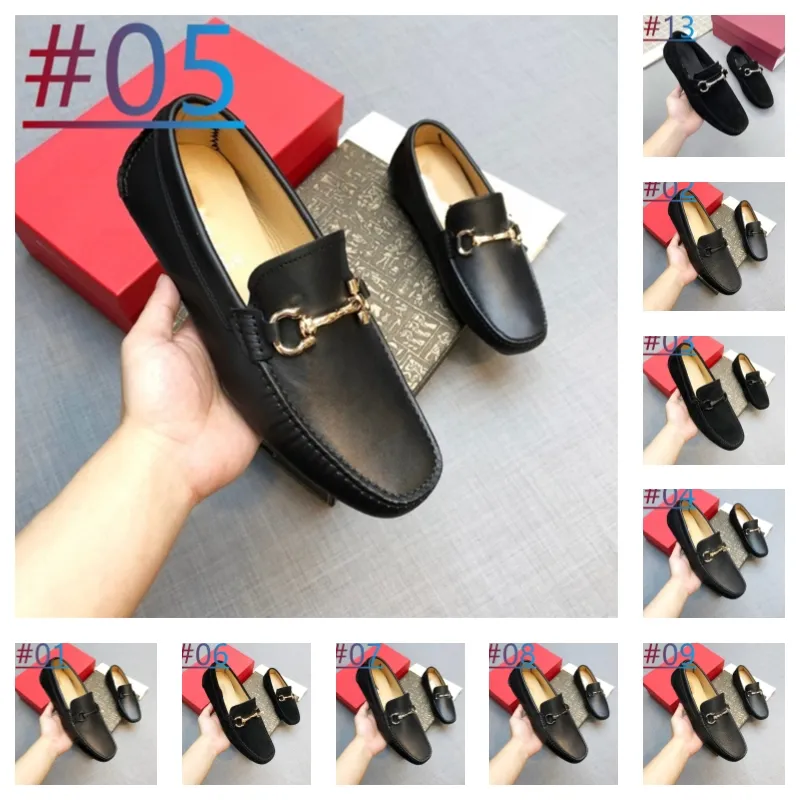 26 Model hochwertige Herren formelle Kleiderschuhe Herrenmarke Designerin echte Lederflats runden Zehen Herren Casual Business Oxfords Größe 38-46