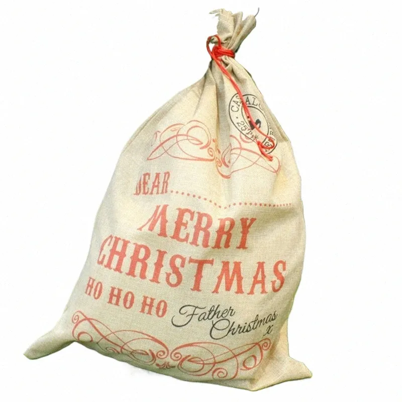 świąteczne przechowywanie prezentów noszenie worek o dużej pojemności torba sznurka Święty Ozdobiony 2021 dom domowy dekoratis fi u0qb#