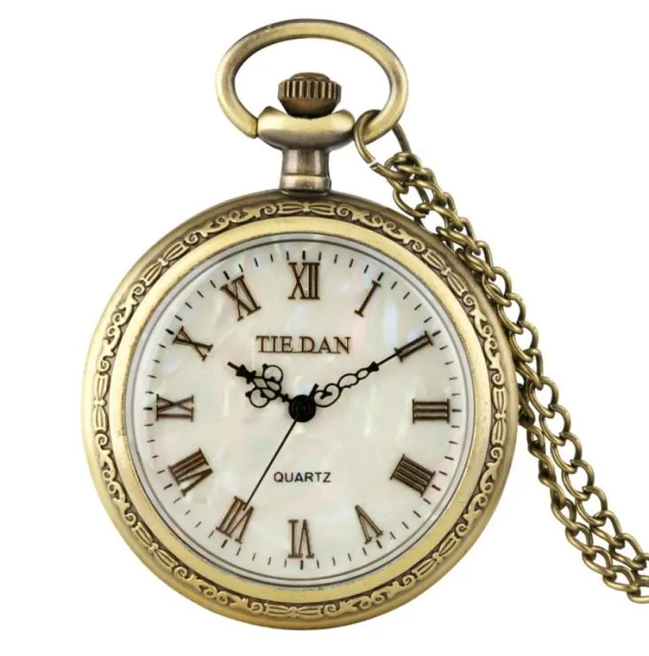 Retro Classic Pocket Watch Quartz Affichage analogique Collier Chaîne de chaîne pour hommes Femmes Antique Collection Relogio de Bolso4842813