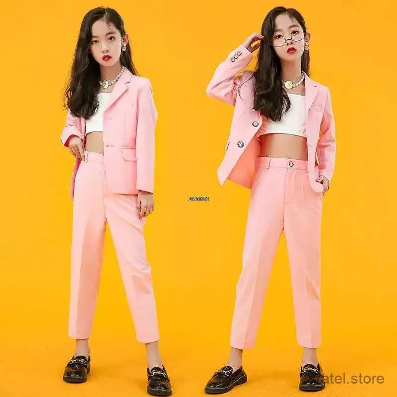 Girls Pink Formal Wedding Suit Kids Jacket and Pants Set for Party  Photograph and Dance Show from Dhgate Suits - price 59.84