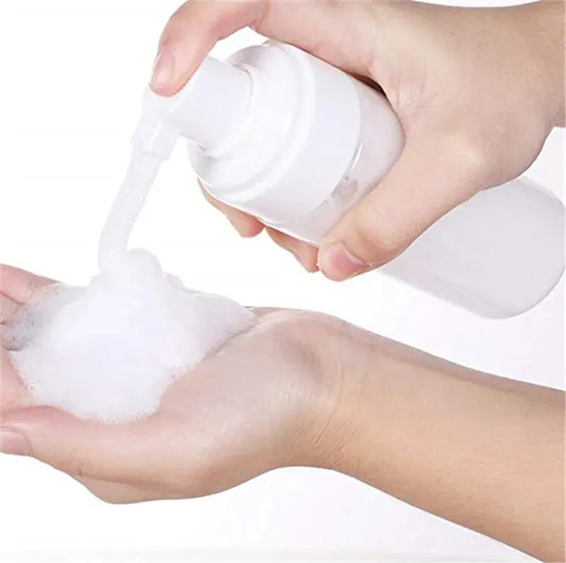 100ml Travel Foamer Bottle Empty PET Plastic Foam Pump Bottles Hand Wash Soap Mousse Face Cleaner Cream Dispenser Container Jar
