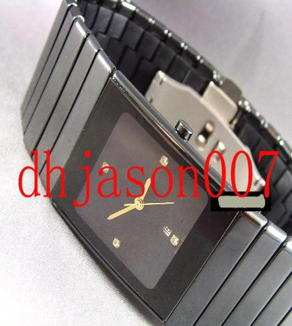 BOX booklet luxury black ceramic men039s fashion luxury battery watch jubilee mens watches wristwatch2877866