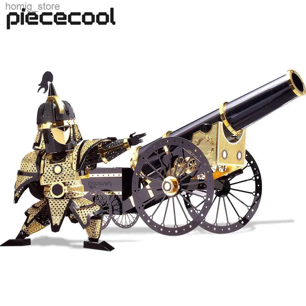 3D Puzzles Piececool Model Building Kits Artilleryman Style 3D Puzzle Metal Jigsaw Assembly Model Kits Diy Toys For Teen Adult Gifts Y240415