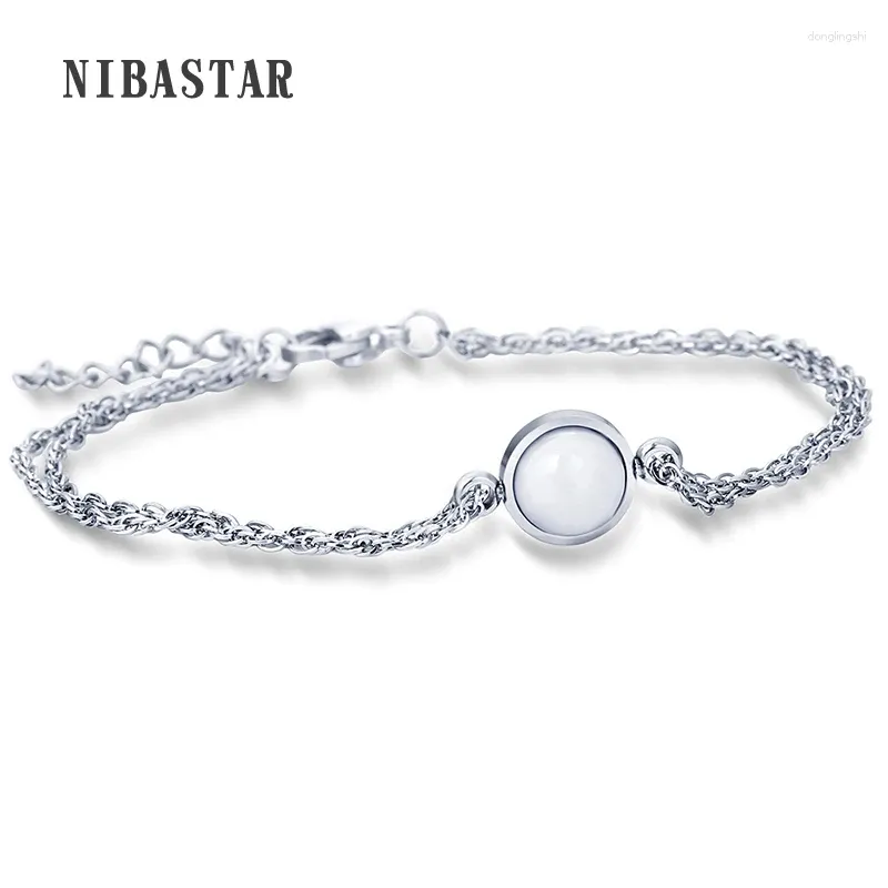 Очарование браслетов NIBA высшее качество простой дизайн серебряный цвет браслет для вечеринок на искренний прозрачный керамика для женщин