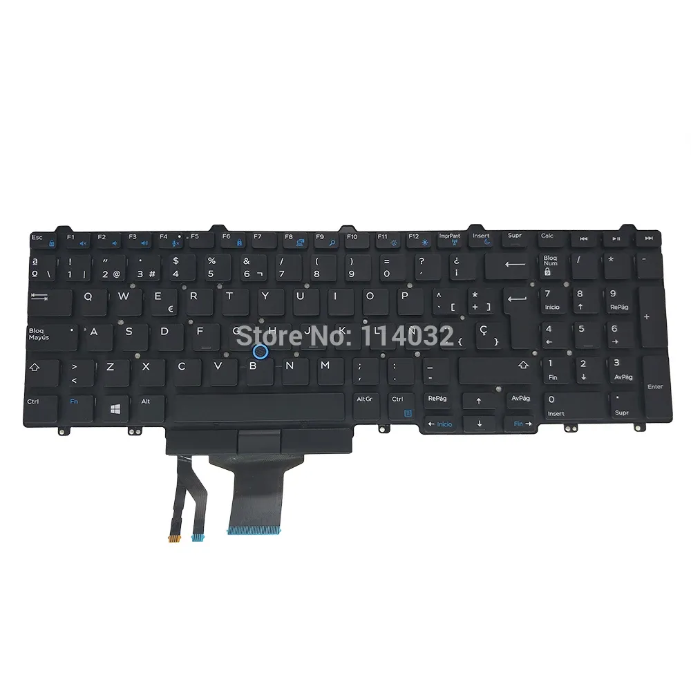 Claviers 0Y92DW SP es Espagne Espagne Espagne Espagne Keyboard Remplacement des claviers pour Dell Latitude E5550 E5570 Précision 3510 7510 M7720 M7520 Y92DW