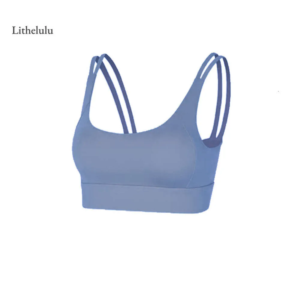 Lu Crop Allinea Donne Shockproof Summer Top Sport Bra Sleeveless Fiess Yoga Tops Training Sexy Cami S Lemon Gym Running Workout