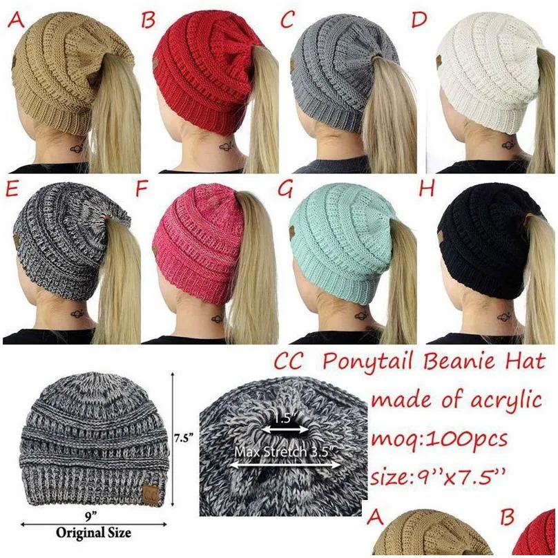 Hair Accessories Cc Hat 15 Colors Women Cloghet Knit Cap Winter Sklies Beanies Warm Caps Female Knitted Stylish Hats Drop Delivery Pro Otmyc